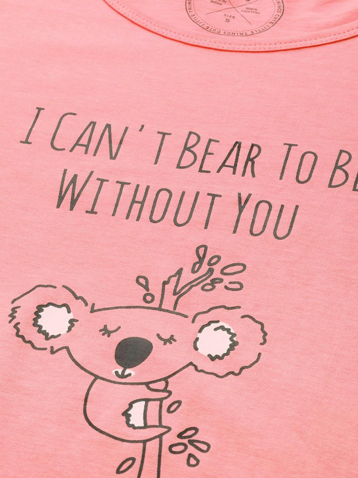 Clt.s Pink & Grey Printed T-Shirt With Capris