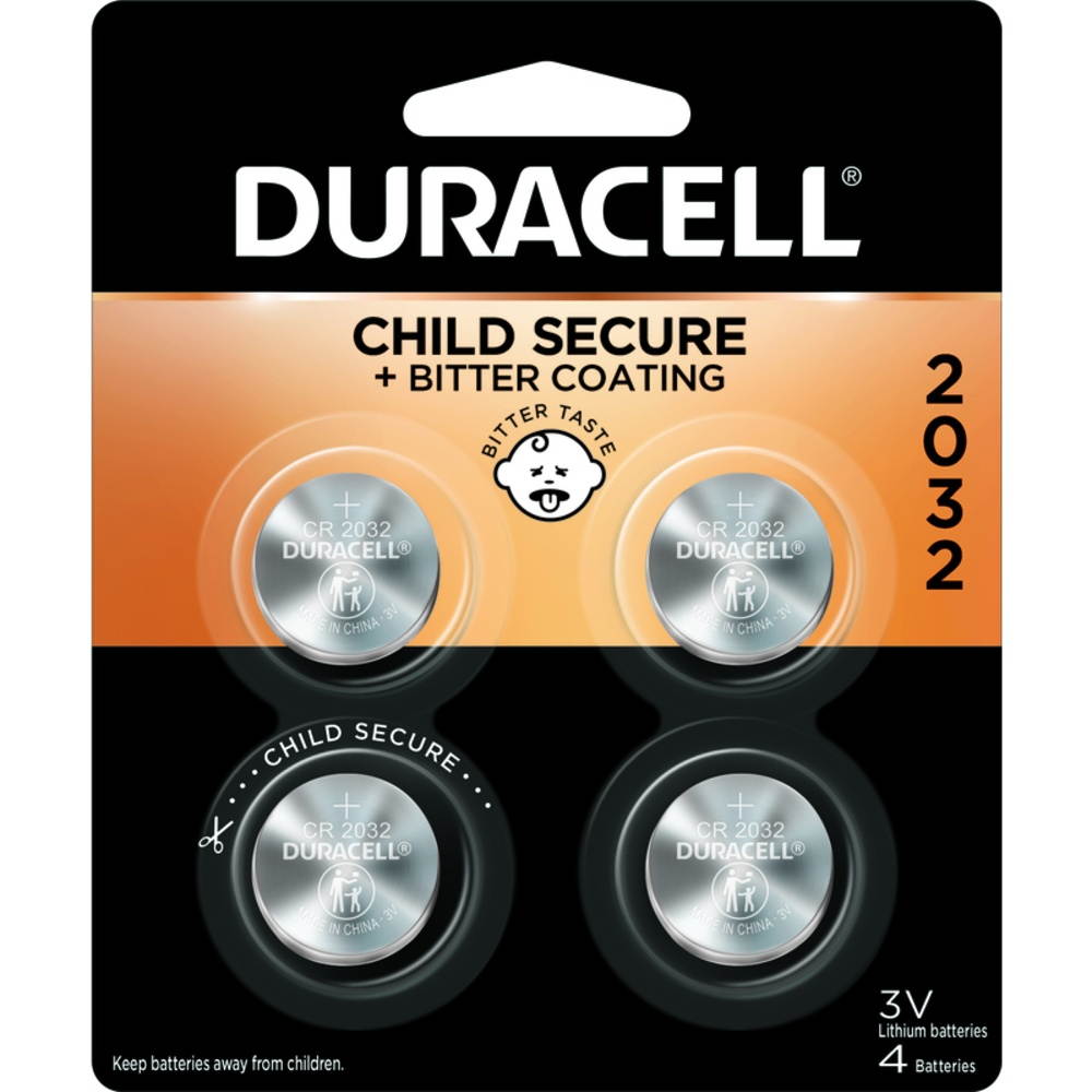 Duracell Lithium 2032 3 volt Security and Electronic Battery 4 pk - Case Of: 6; Each Pack Qty: 4; Total Items Qty: 24