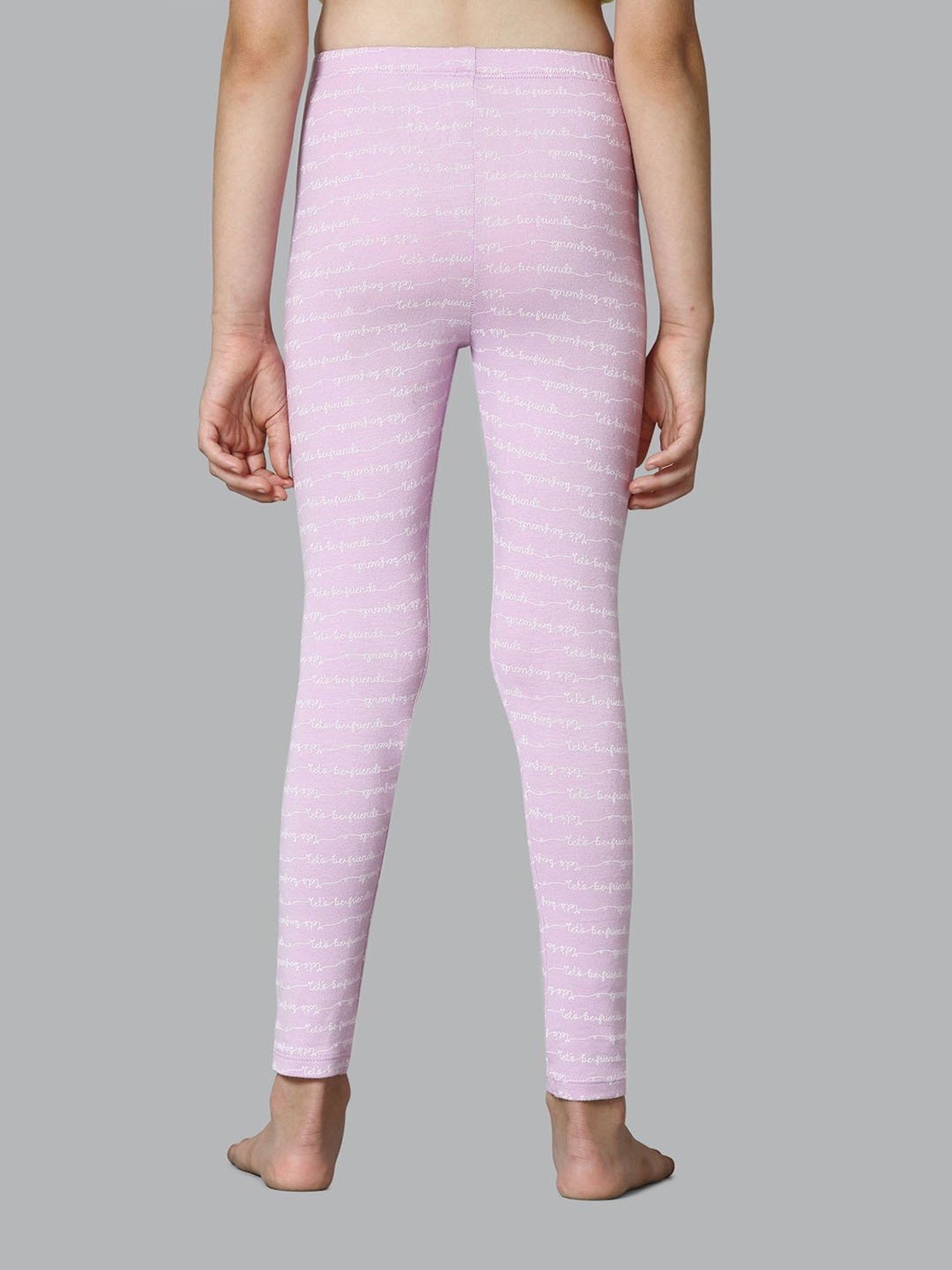 Pantaloons Junior Pink Cotton Embellished Leggings