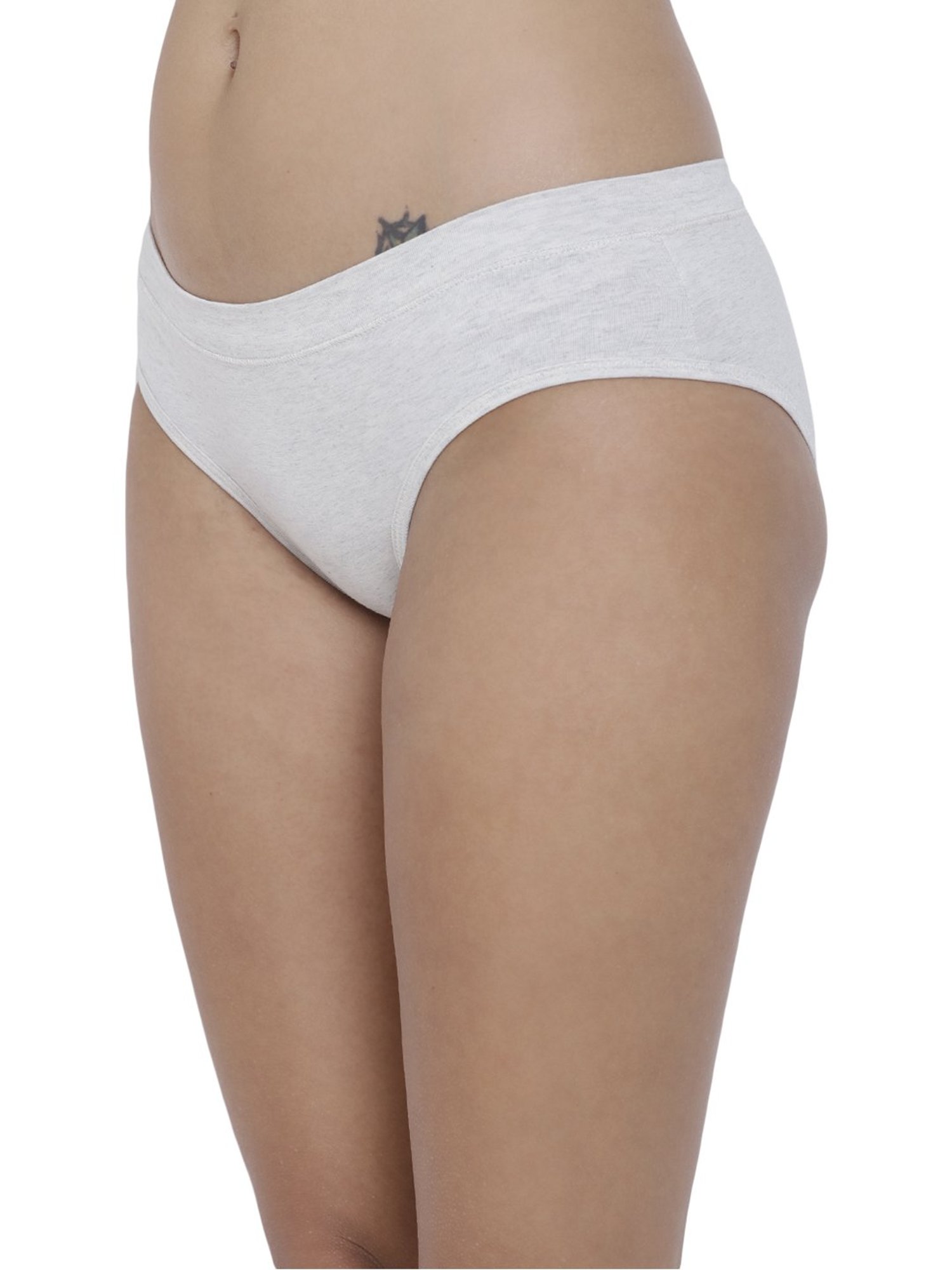 BASIICS by La Intimo Off White Melange Hipster Panty