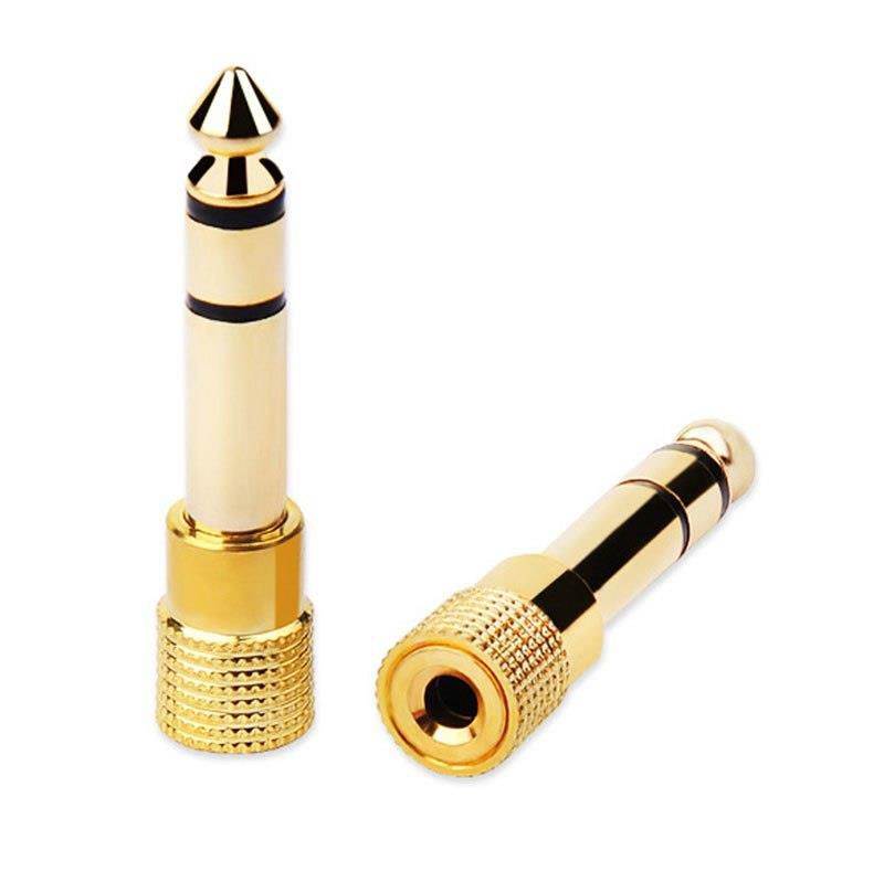 6.5MM Male to 3.5MM Female Jack Plug Audio Headset Microphone Guitar Recording Adapter 6.5 3.5 Converter Aux Cable Gold Plated