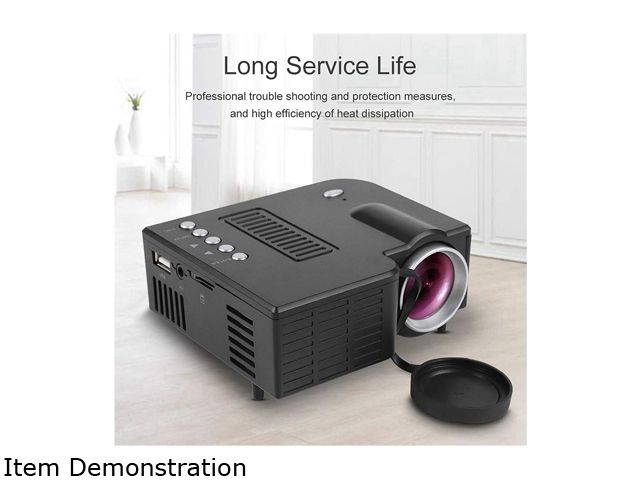 Portable Mini Projector for Home Theater School Office Outdoor, 110-240V VGA HDMI USB SD Cards Supported, HD 1080P Projector UC28+