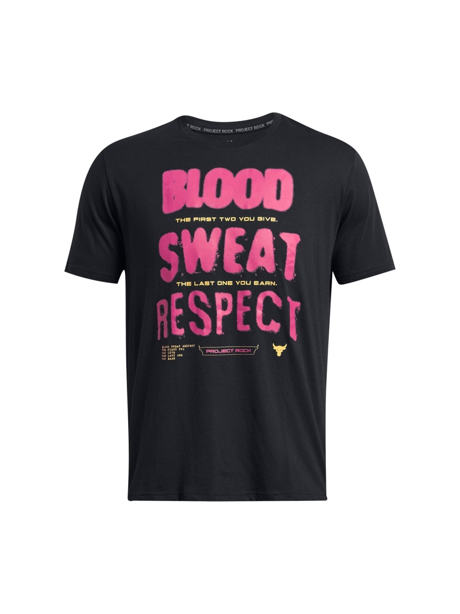 Under Armour Black Cotton Slim Fit Printed T-Shirt