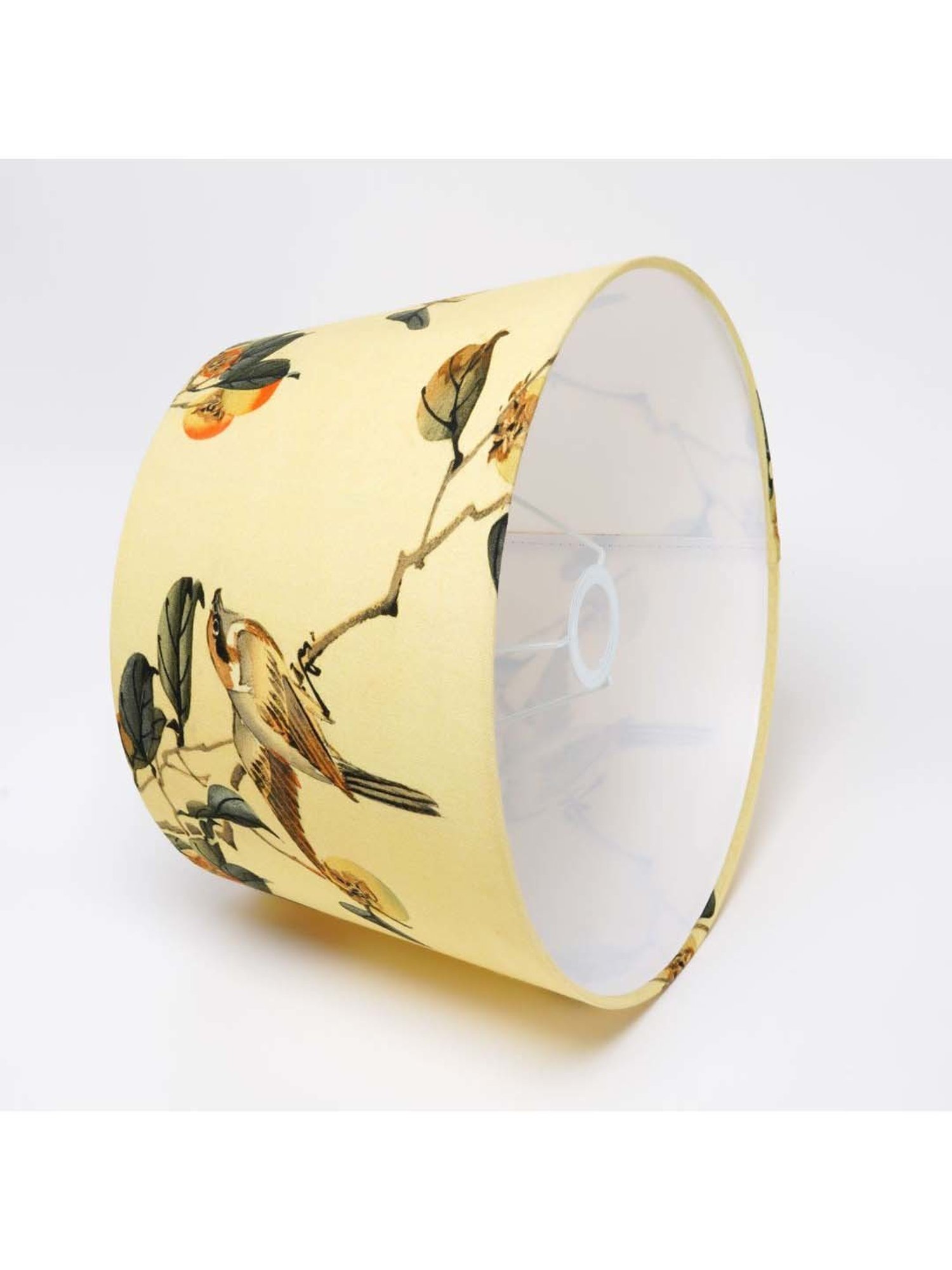 Kapoor E Illuminations Beige Silk Hand Rolled Drum Shade