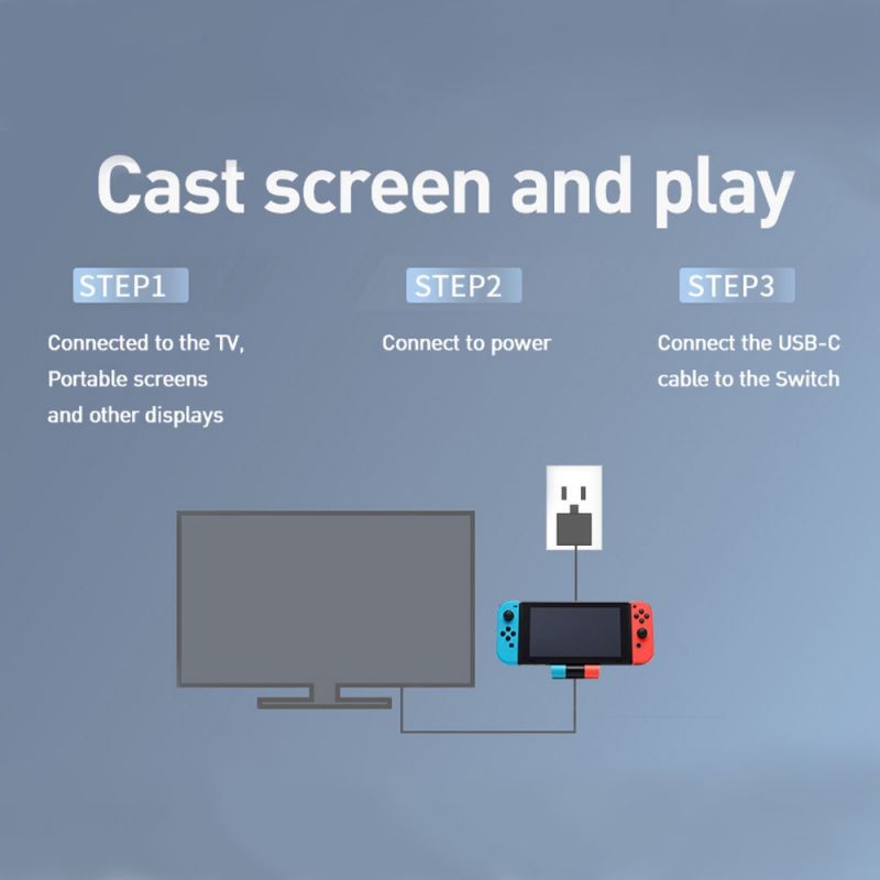 HDMI-compatible 1080P 4K HD Adapter For Nintendo Switch to TV 45W Fast Charging Dock Big Screen HUB Video Converter For Switch