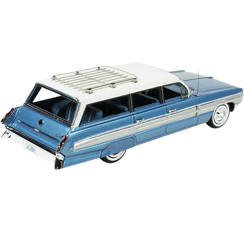 1962 Oldsmobile Dynamic Fiesta Wagon w/Roof Rack Blue Met. with White Top Ltd Ed 250 pcs 1/43 Model Car by Goldvarg Collection