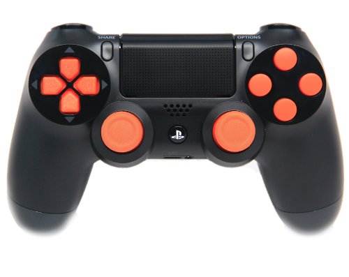 Black/Orange Ps4 Rapid Fire Custom Modded Controller