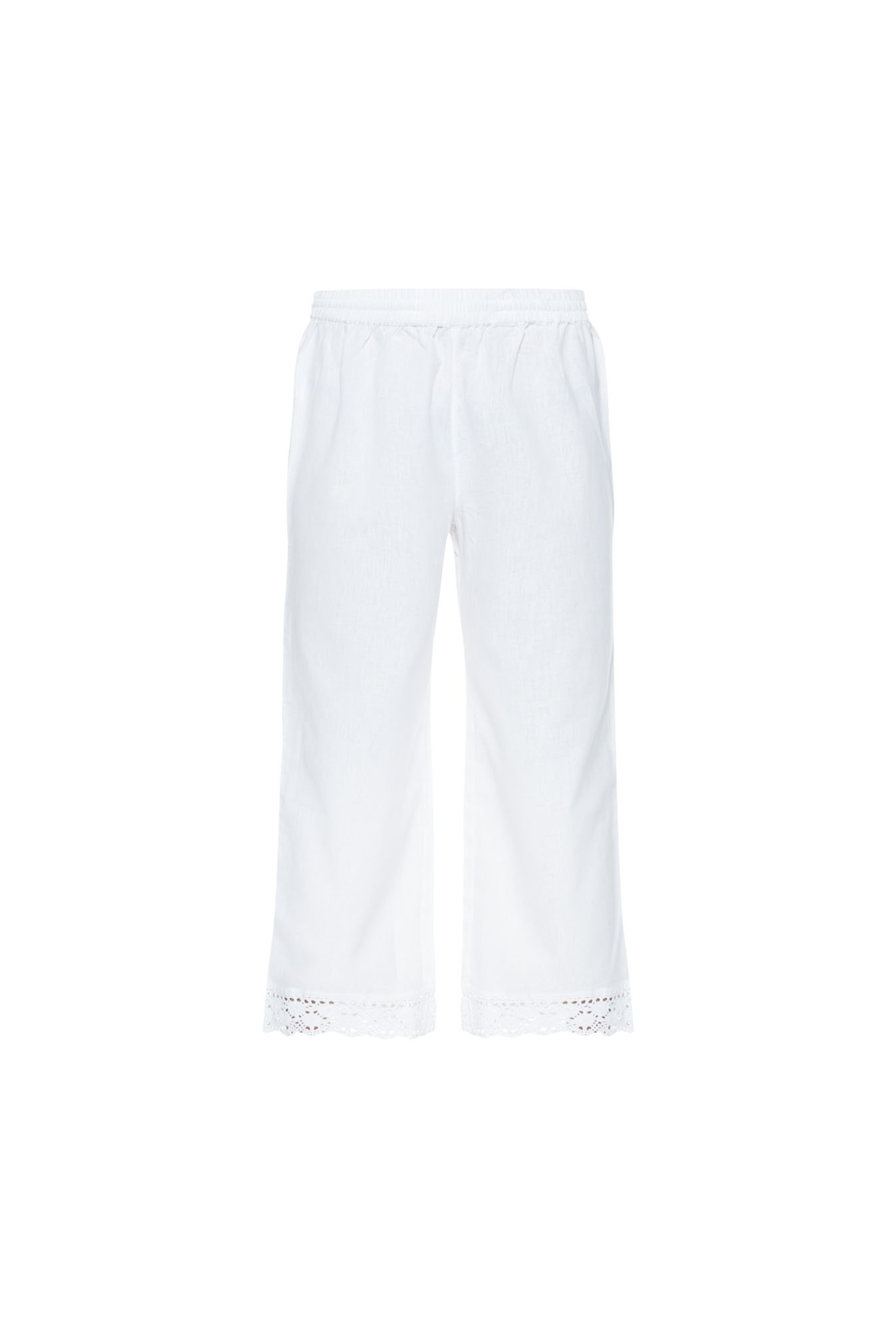 Utsa by Westside White Crochet Palazzos