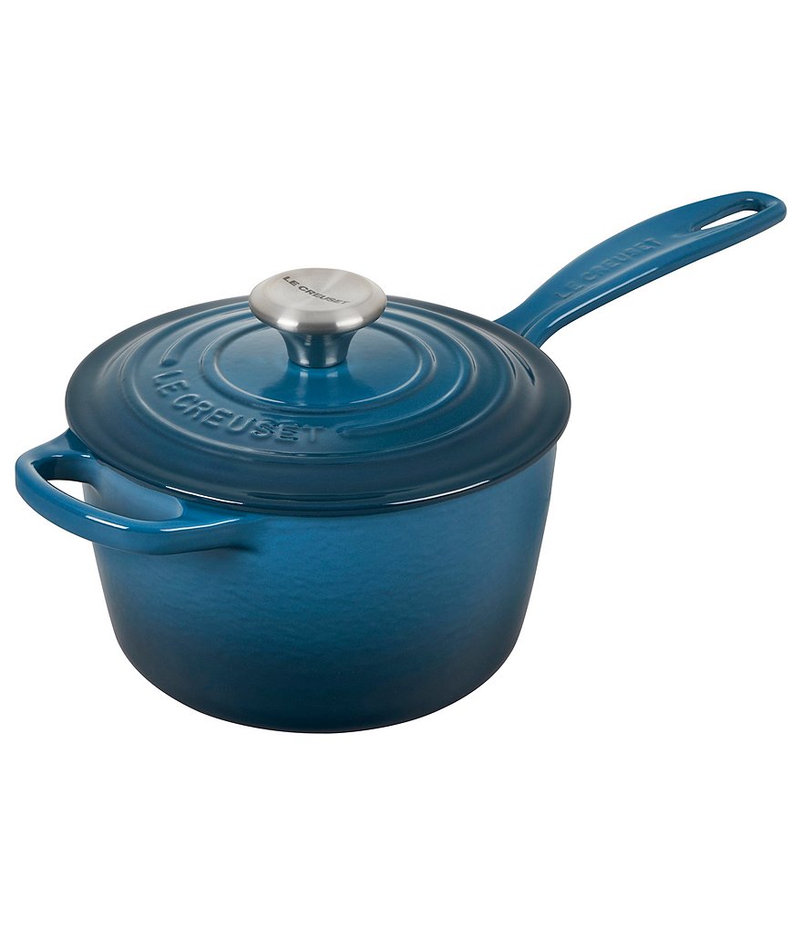 Le Creuset Signature 1.75-Quart Enameled Cast Iron Saucepan with Stainless Steel Knob