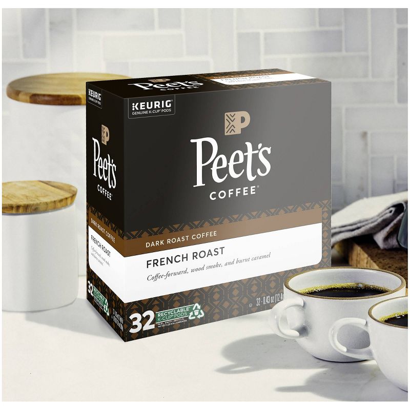 Peet's Coffee French Roast Dark Roast Coffee - Keurig K-Cup Pods - 32ct
