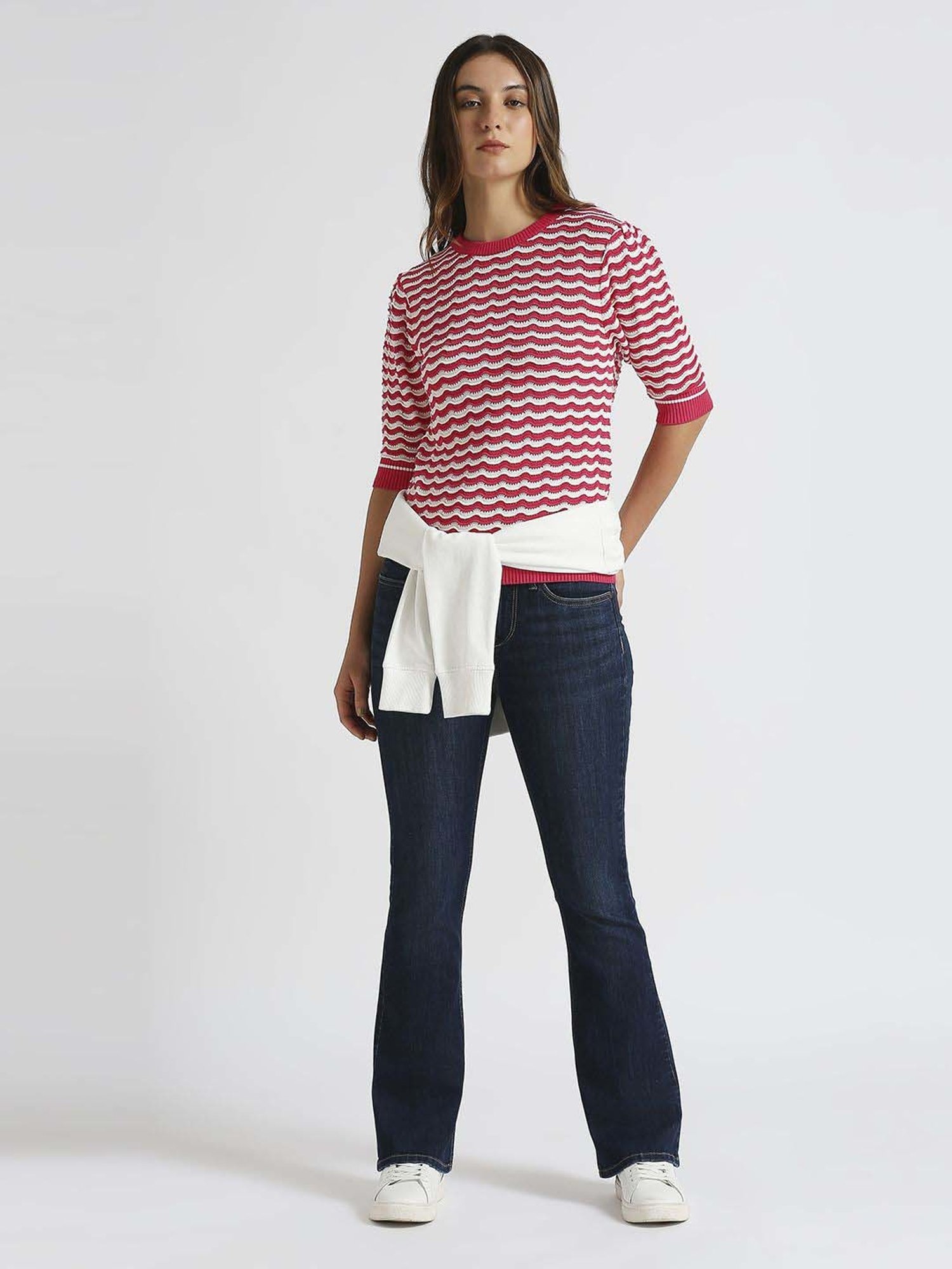 Pepe Jeans Pink Self Pattern Top