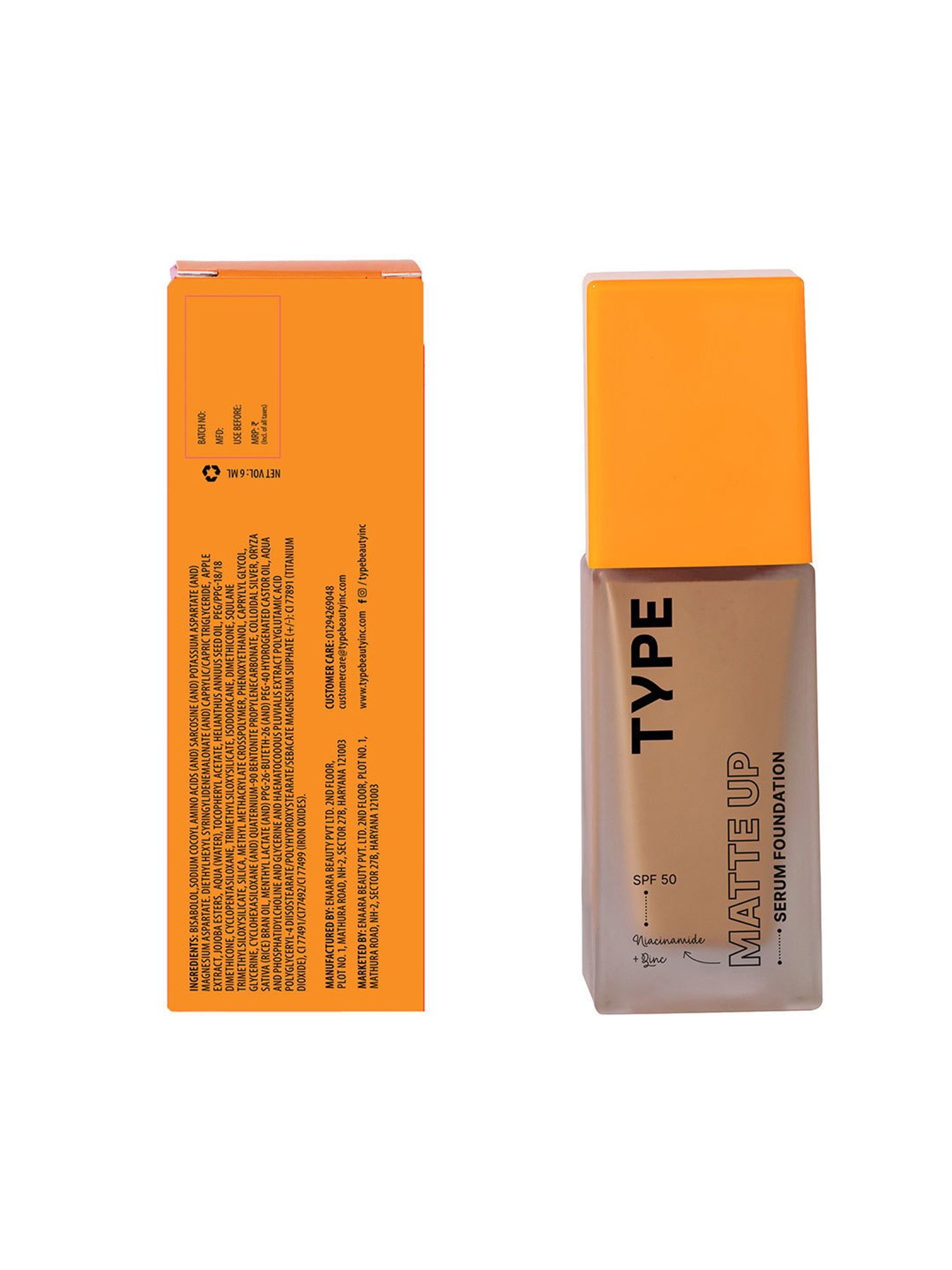 TYPE BEAUTY Matte Up SPF 50 PA++++ Serum Foundation Java - 30 ml
