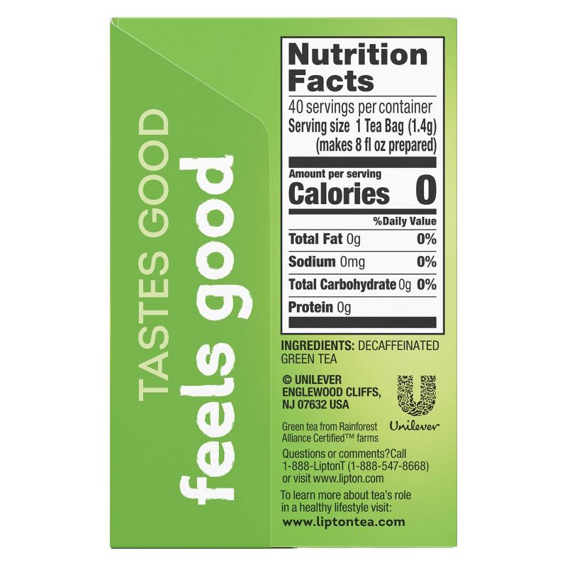 Lipton Decaffeinated Green Tea - 40ct