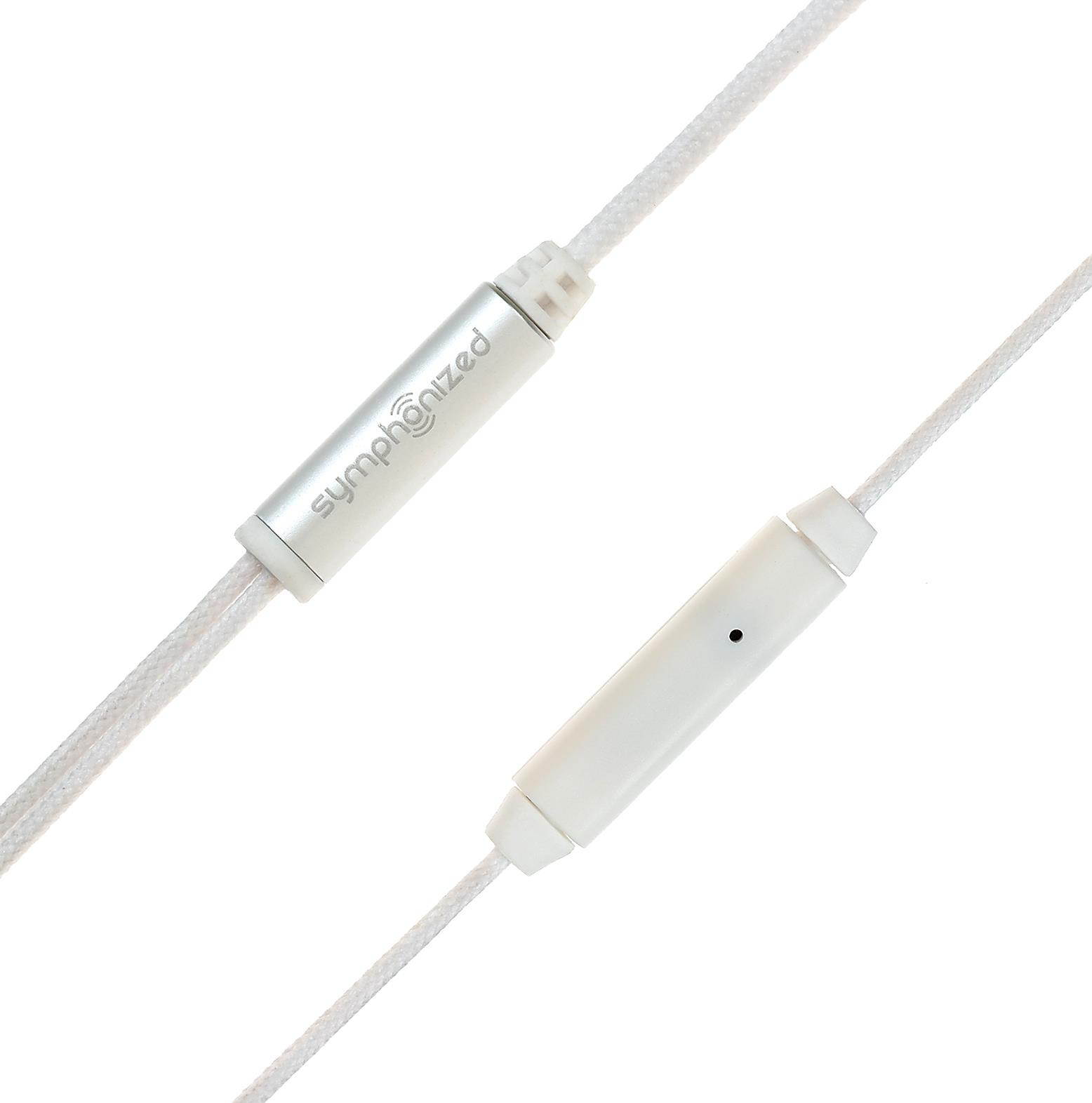 Symphonized ALN Premium Genuine Wood In-ear Noise-isolating Headphones|Earbuds|Earphones with Mic (White)