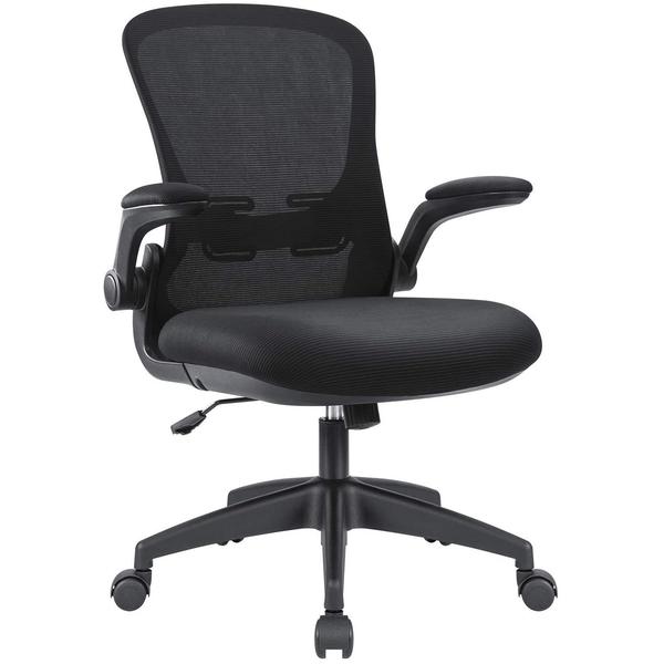 Global Leather Task Chair, Black (8993BK450/550) 