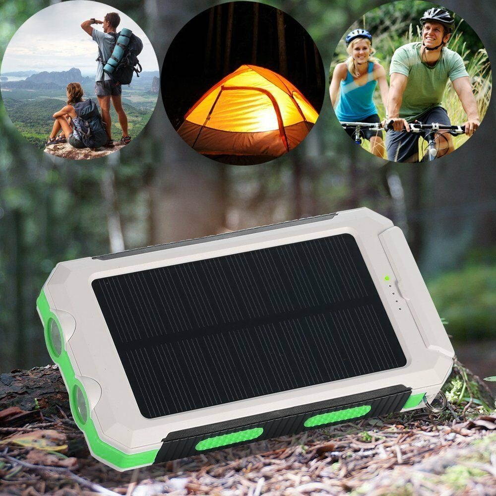 9000000mAh Waterproof 2 USB Portable Solar Battery Charger Solar Power Bank WTG