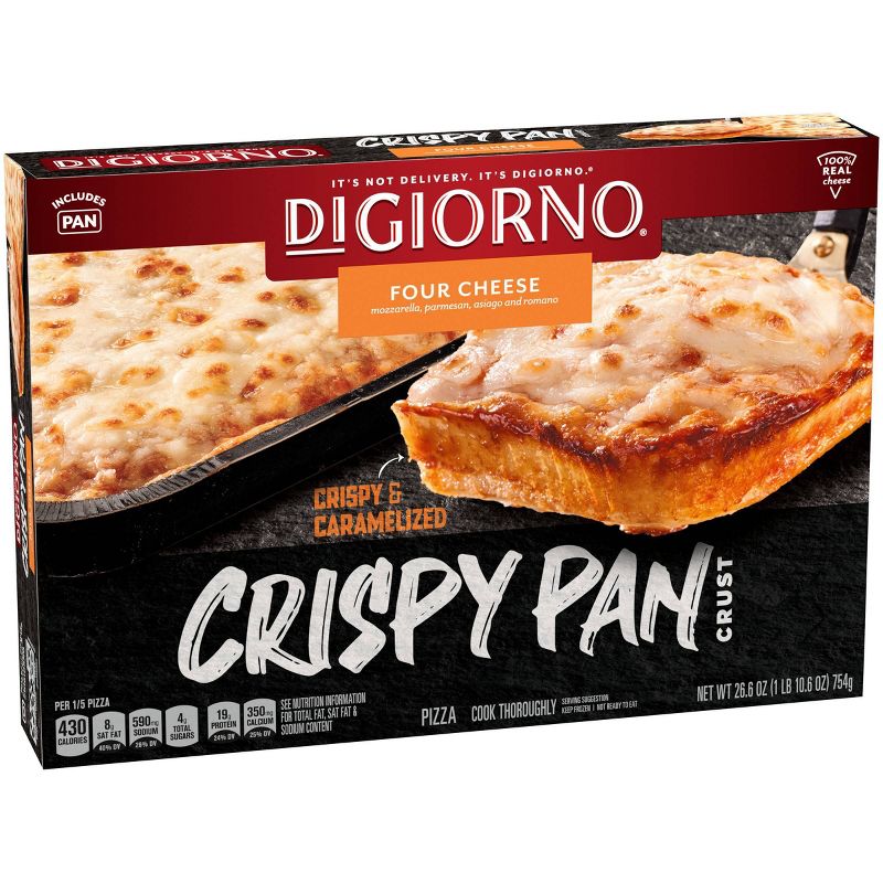 DiGiorno Crispy Pan Four Cheese Frozen Pizza - 26.6oz