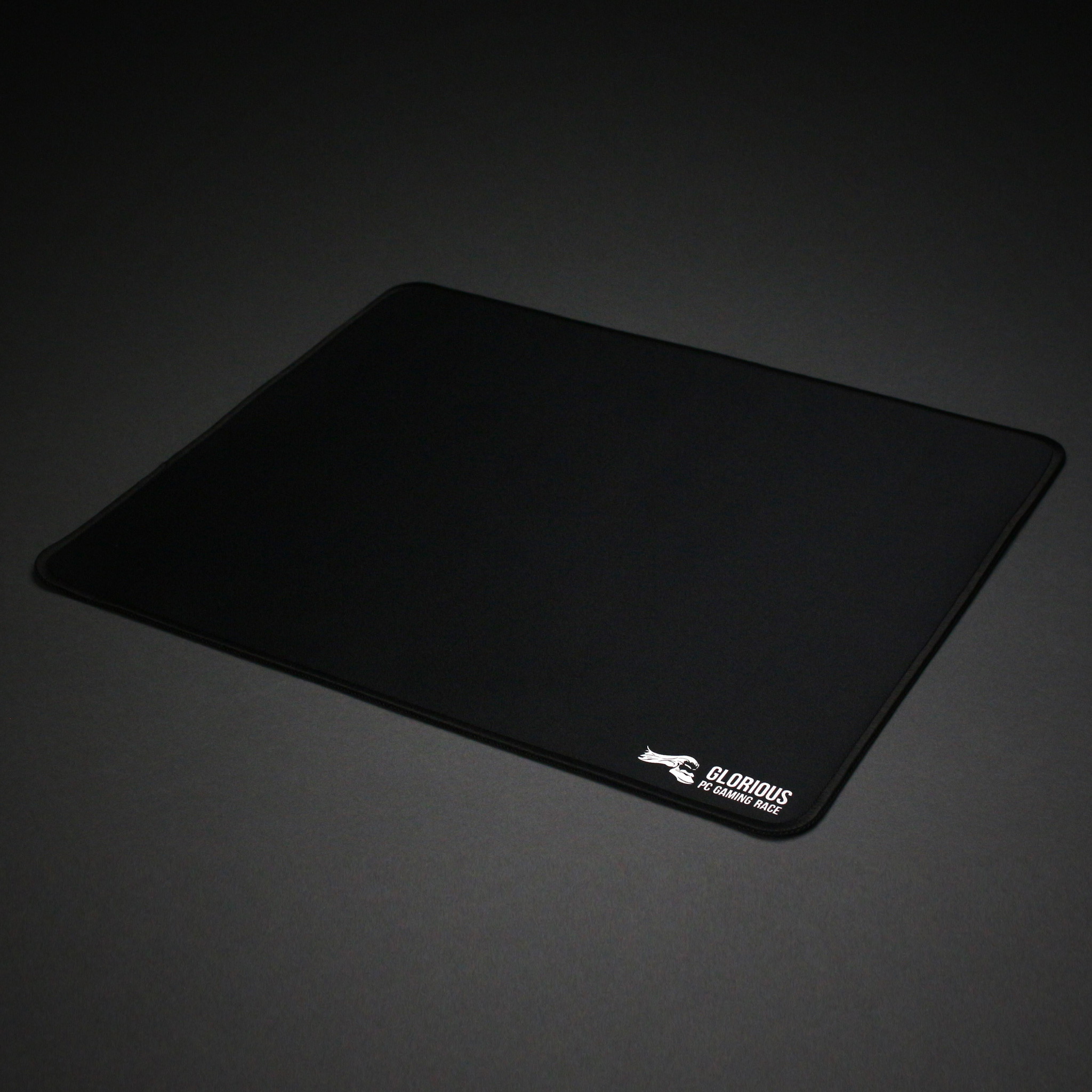 Glorious Large Gaming Mouse Mat / Pad - Stitched Edges, 2mm thick, Black Mousepad | 11"x13"x0.08" (G-L)