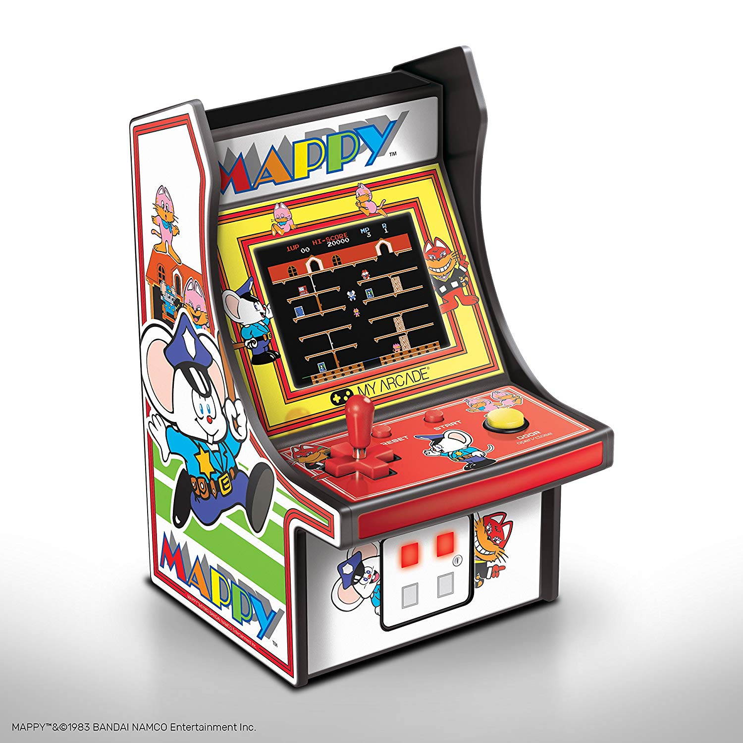MY ARCADE Bandai Namco MAPPY 6" Micro Arcade Machine Portable Handheld Video Game