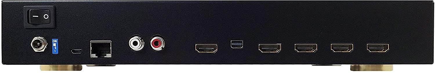 BZBGEAR 4-Port 4K 60Hz Video Wall Processor with Scaler Audio and 1x3/1x4/2x2/4x1 Layout