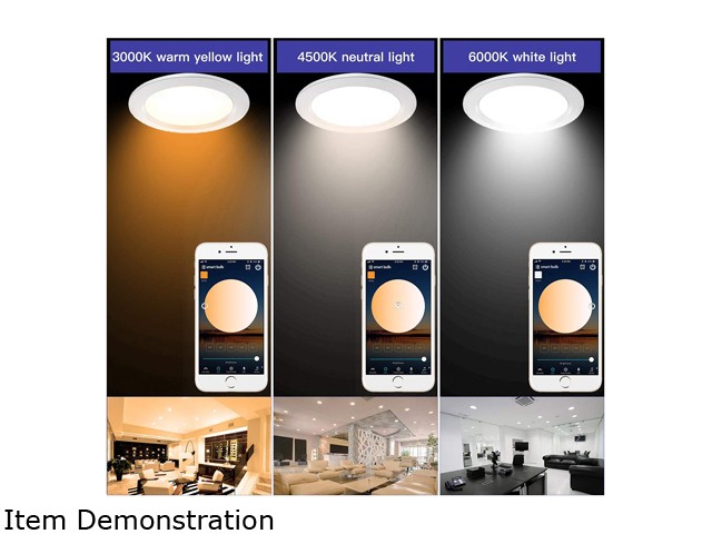 MagicLight Smart Retrofit 3 Inch 5 Watts E26 LED Recessed Can Lights, 5 in 1 RGBCW Dimmable Multicolor Bluetooth Mesh App Control Smart LED Downlight