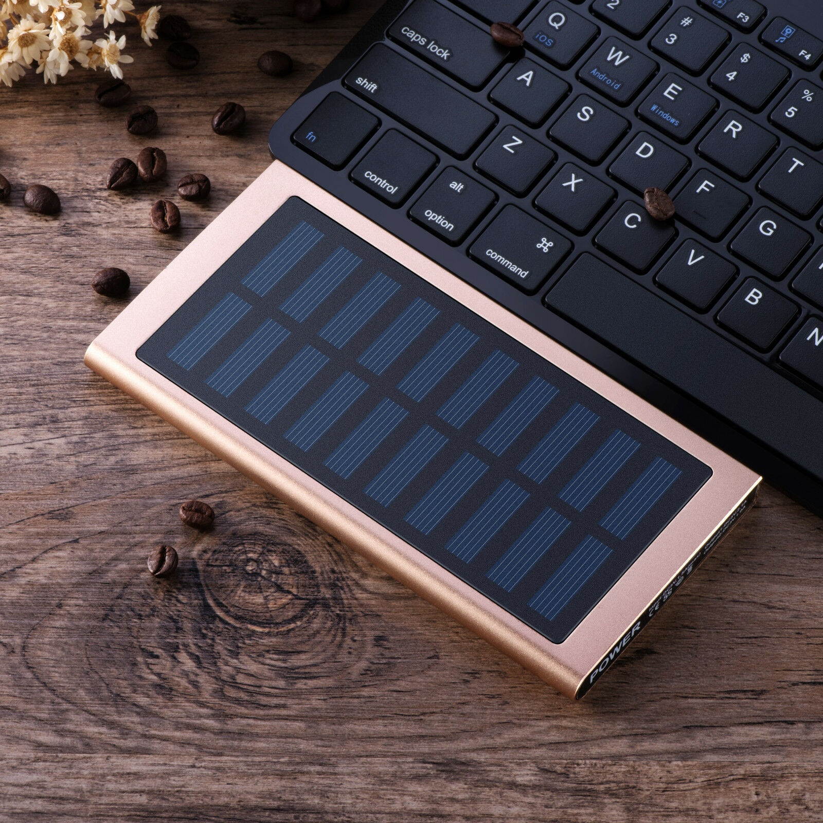 900000mAh Slim 2 USB Portable Battery Charger Solar Power Bank For Phone