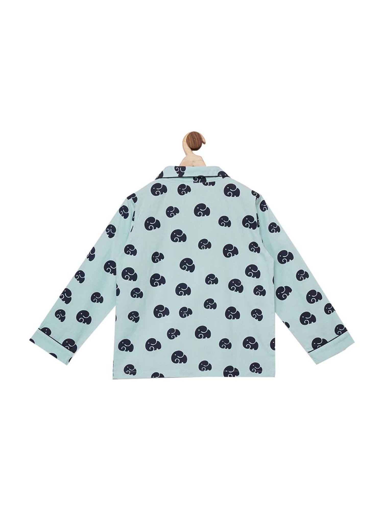 Fluffalump Boys Multicolor Cotton Printed Nightwear Top & Pants Set