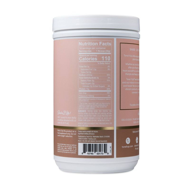 Tone It Up Plant-Based Protein Powder - Chocolate - 14.82oz