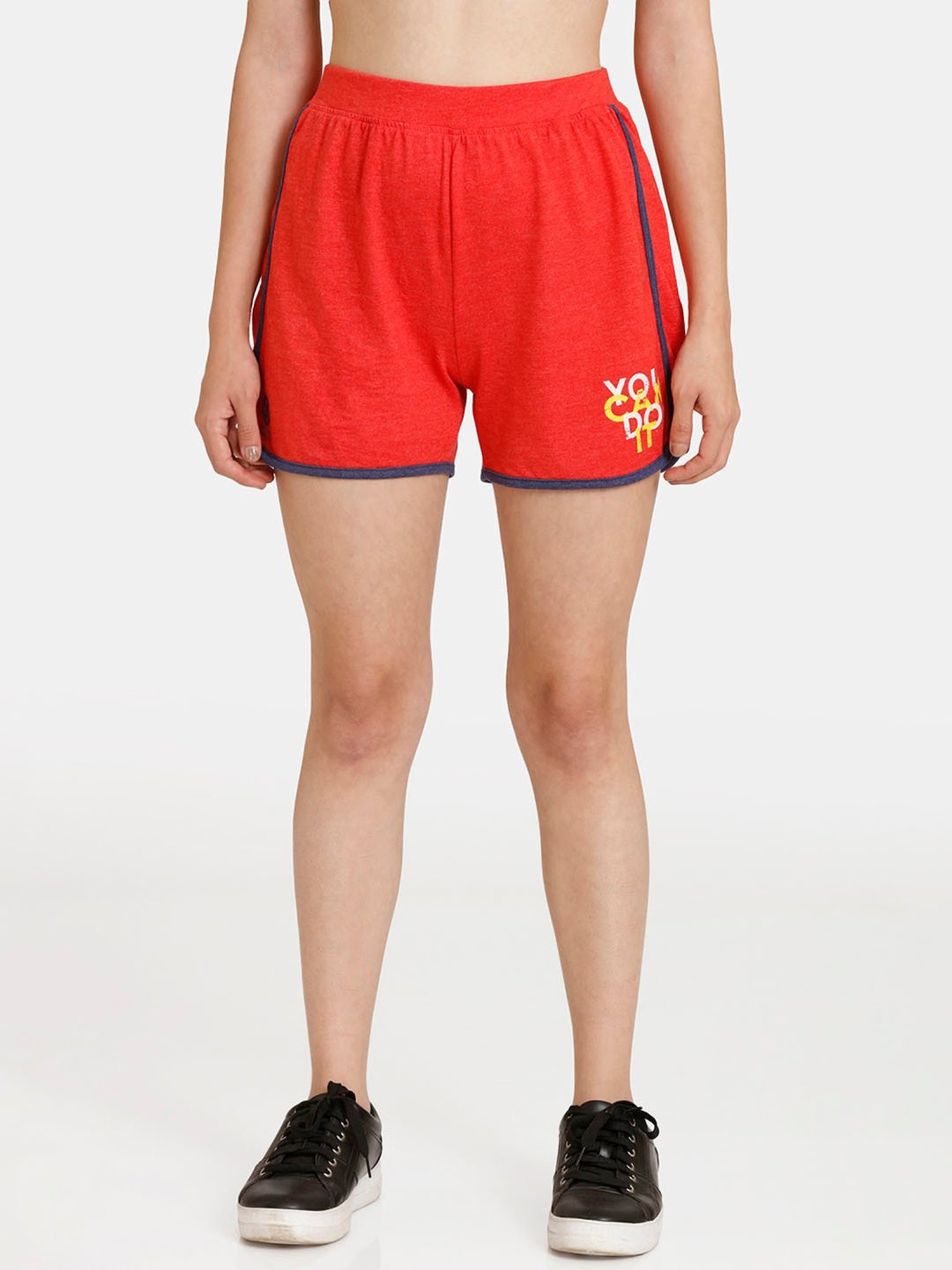 Rosaline by Zivame Red Graphic Print Shorts