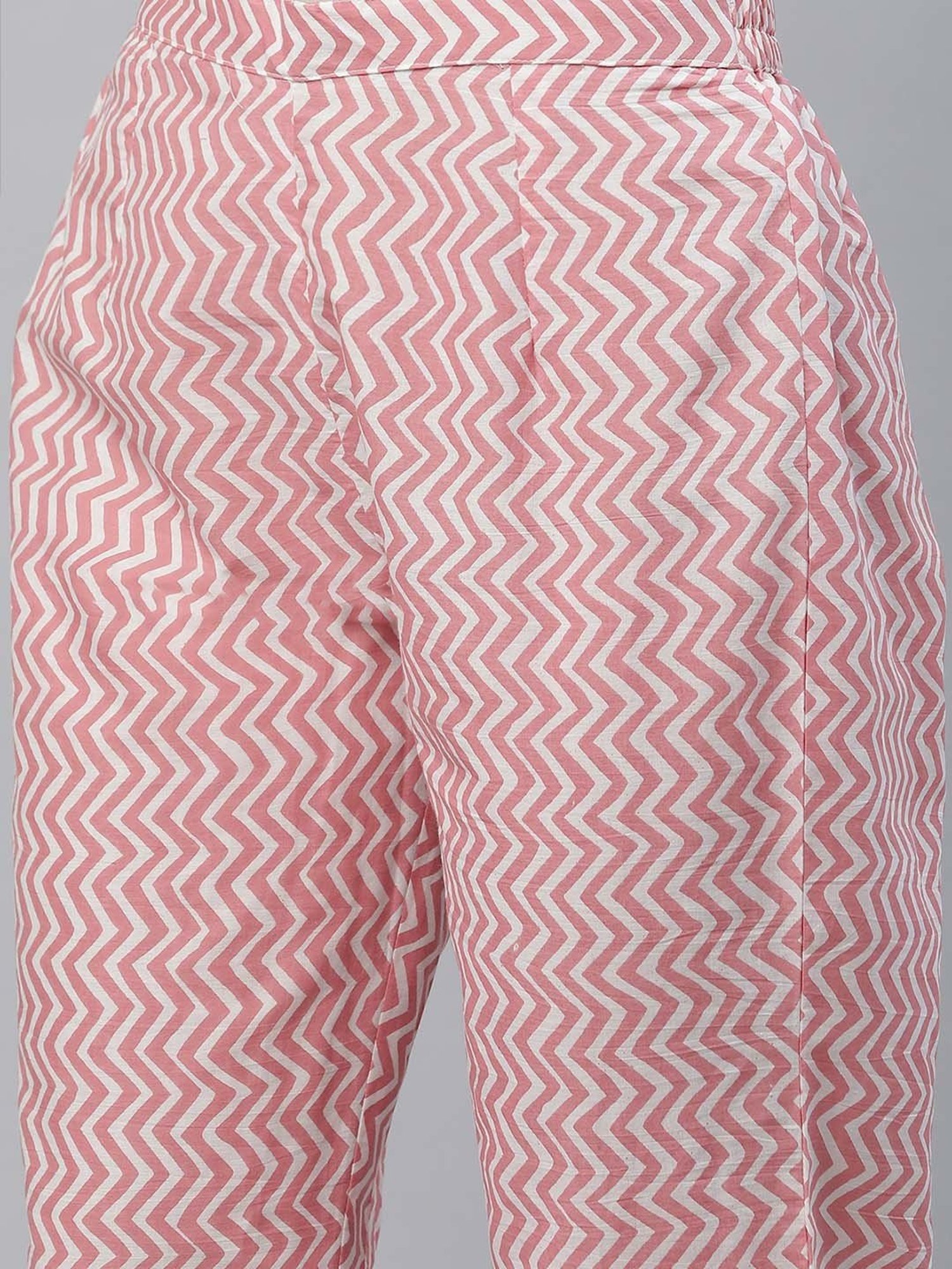 Sringam Blue & Pink Cotton Floral Print Kurta Pant Set With Dupatta