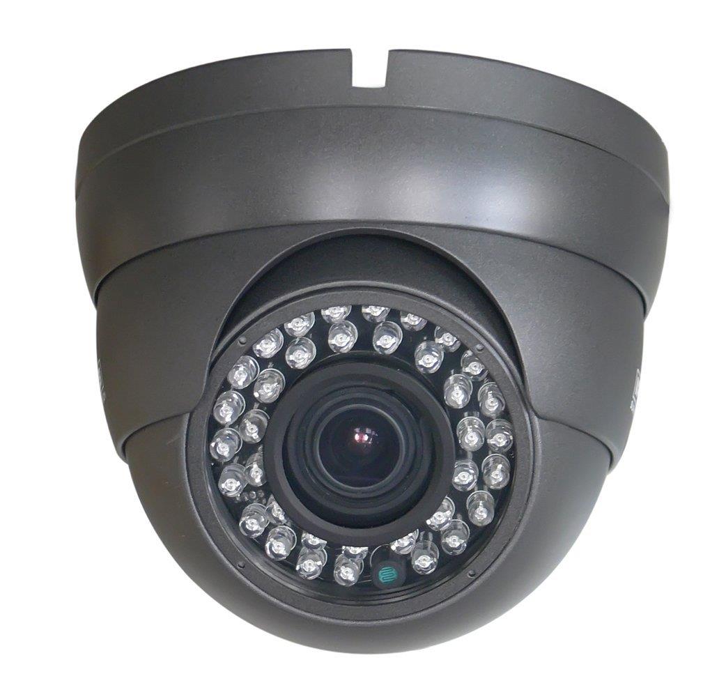 IR Dome Camera, 3 Axis, 2.8-12MM Varifocal IR Lens, Gray