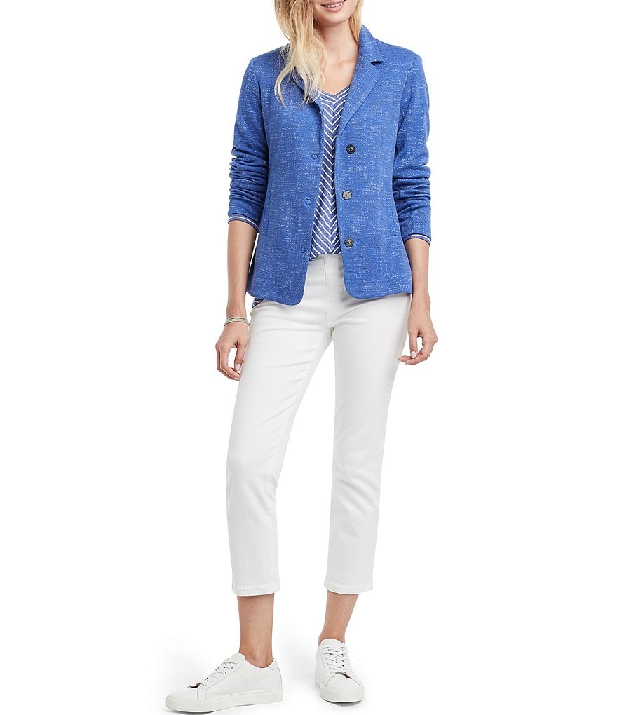 NIC + ZOE Milly Notch Lapel Snap Front Pocket Jacket