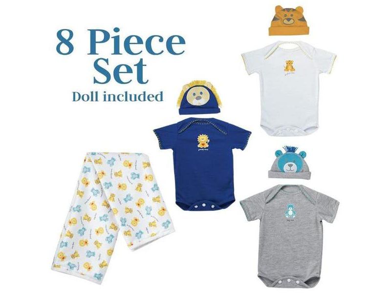 Paradise Galleries Reborn Baby Doll Boy "Lions & Tigers & Bears, Oh My!". Realistic baby is weighted and comes with 3 outfits. Kids 3+