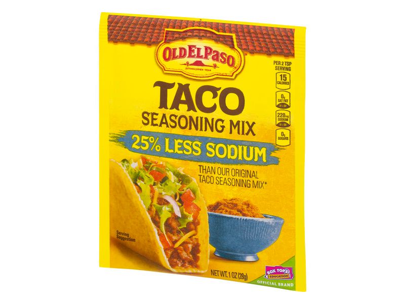 Old El Paso 25% Less Sodium Taco Seasoning 1oz
