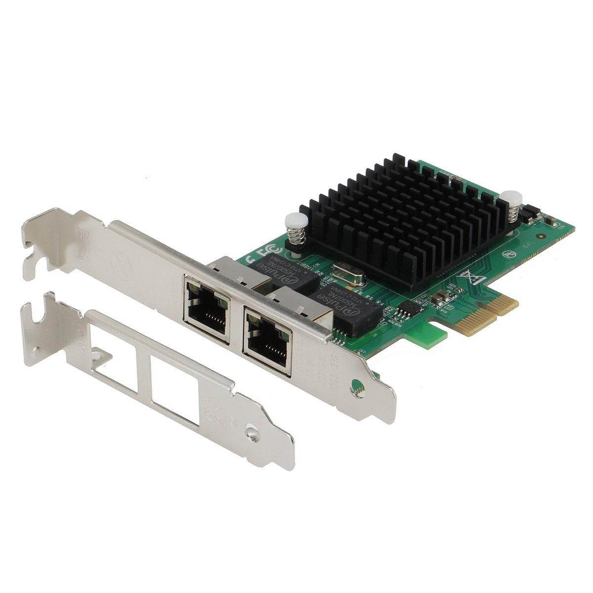 SEDNA - PCIe X1 Dual 10/100/1000 Gbps Ethernet Server Adapter ( Intel 82575EB Chipset), with low profile bracket