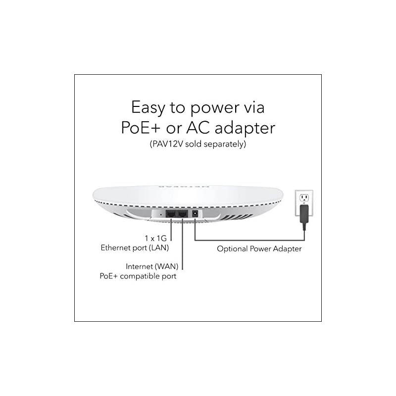 Wireless Access Point (WAC540) - Tri-Band AC3000 WiFi Speed - Up to 600 Client Devices - 1 x 1G Ethernet LAN Port - MU-MIMO - Insight Remote Management - PoE+ or Optional Power Adapter
