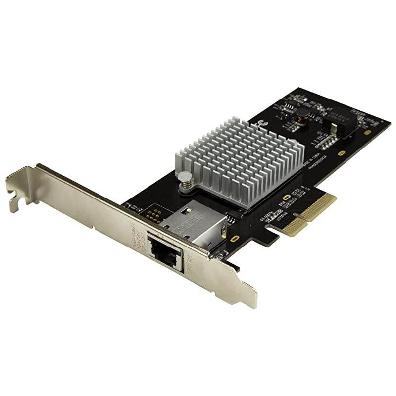 com 1 Port 10G PCIe Network Card - 10GBase-T/NBASE-T - RJ45 Port - Intel X550 Chipset - Ethernet Card - Network Adapter - Intel NIC Card (ST10000SPEXI) Red