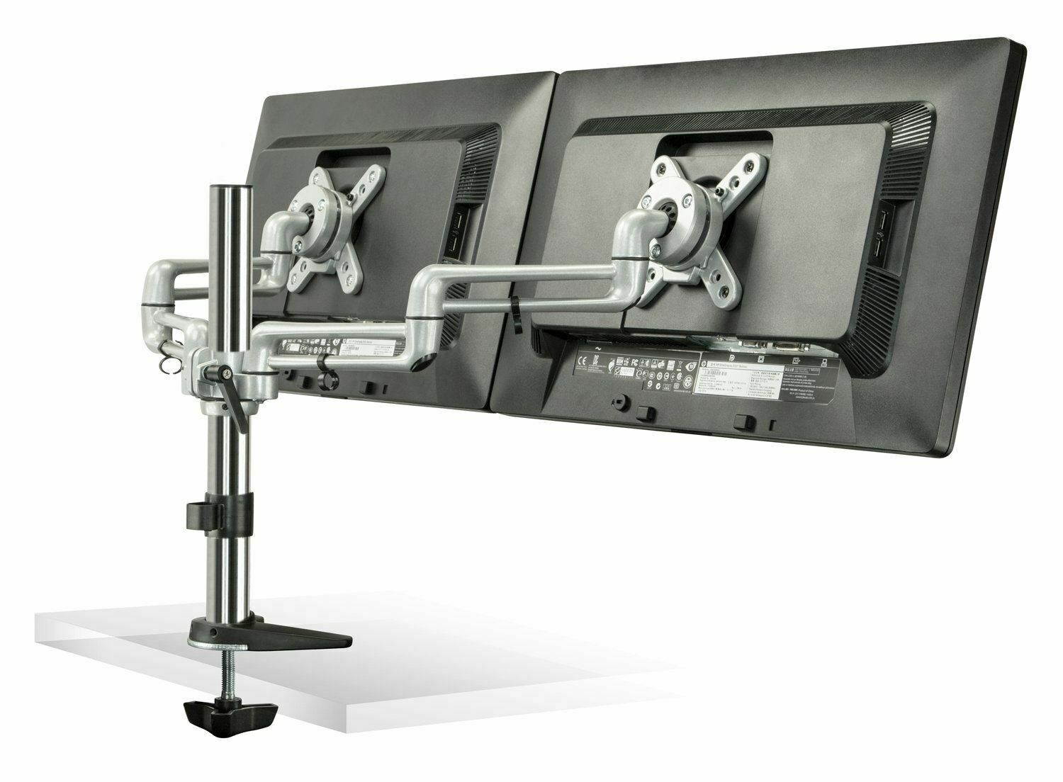 Full Motion Dual Monitor Desk Mount | Fits 17"-27" Inch Screens