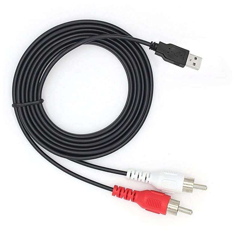 5 Ft15m USB 20 Male to 2 RCA Male Video AV AV Converter Camcorder Audio Capture Card Splitter Adapter Cable for TVMacPC USB 20 Male to RCA Male