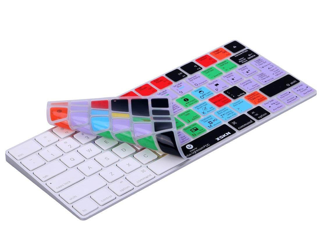 XSKN Adobe Lightroom CC Shortcut Keyboard Cover for Apple Magic Keyboard (MLA22LL/A), US and EU Layout