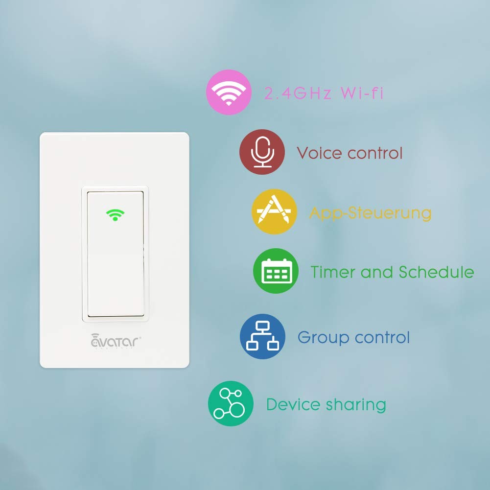 Smart Light Bulbs, Alexa Light Bulb, Smart Bulbs that Work with Alexa & Google Assistant, WiFi Light Bulbs A19 Daylight (5000K) No Hub Required, 800LM 60W Equivalent High CRI>90, 2 Pack