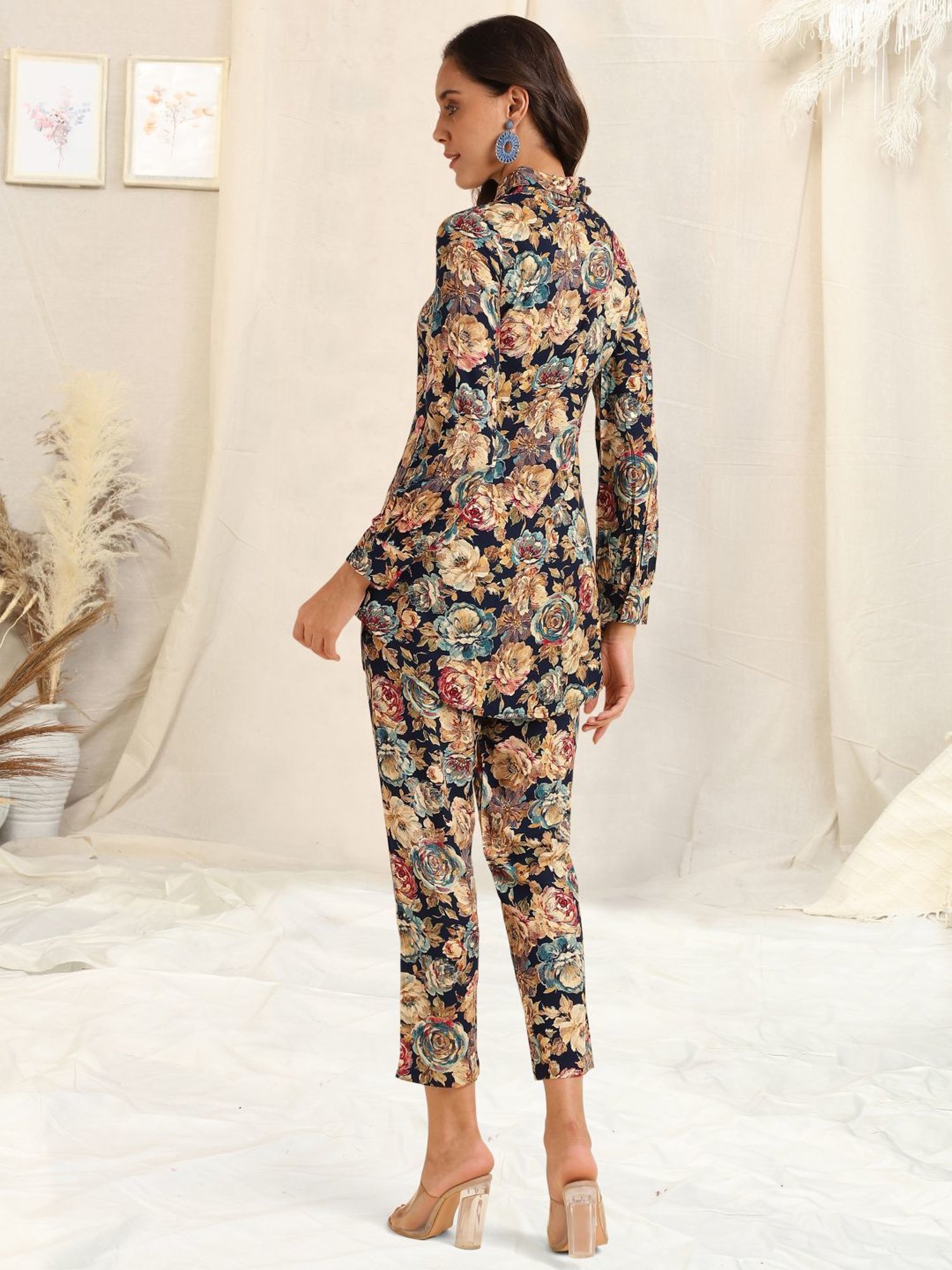 MIRCHI FASHION Navy Printed Shirt Pant Set