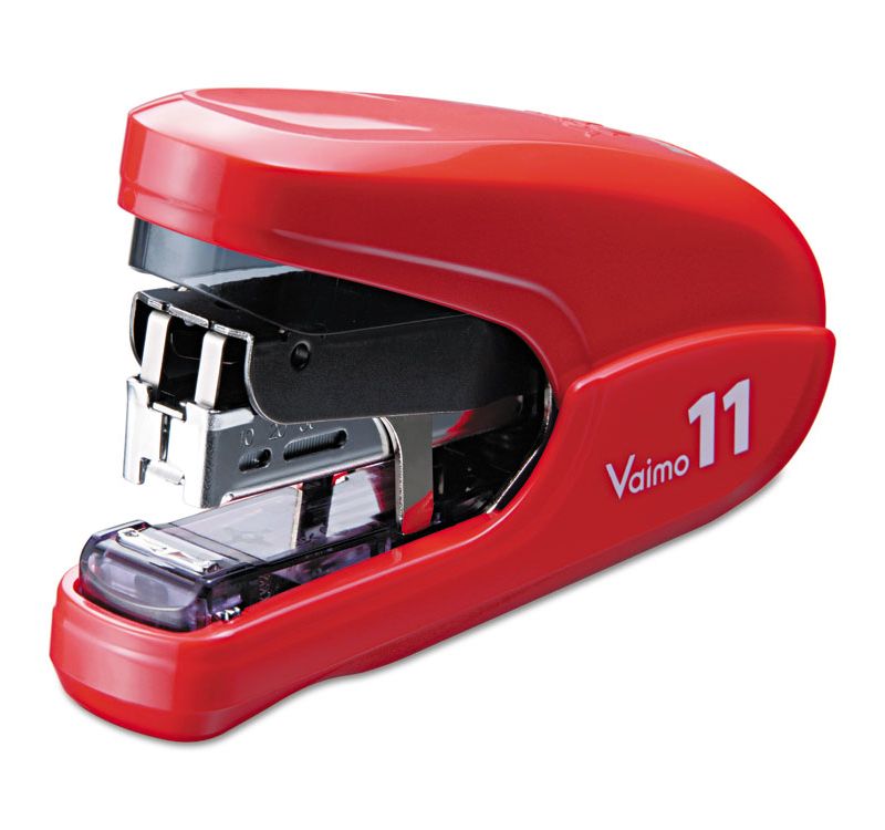Max Flat Clinch Light Effort Stapler 35-Sheet Capacity Red HD11FLKRD