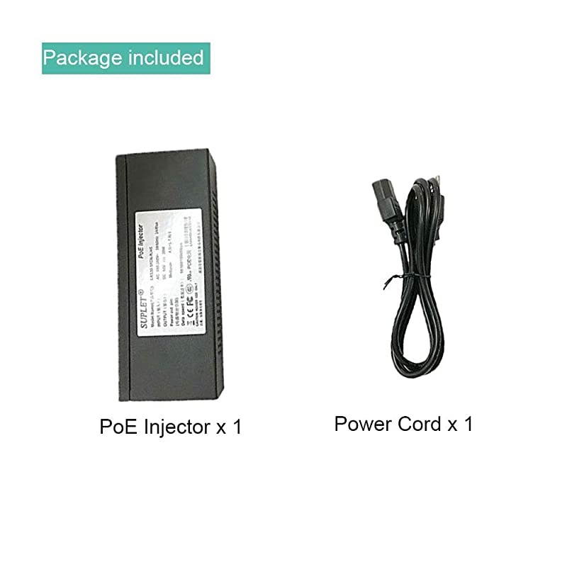 30W Gigabit Single Port Power Over Ethernet PoE Injector 8023at PoE Injector 101001000Mbps Connect to IP Cameras VoIP Phones WiFi Access Point