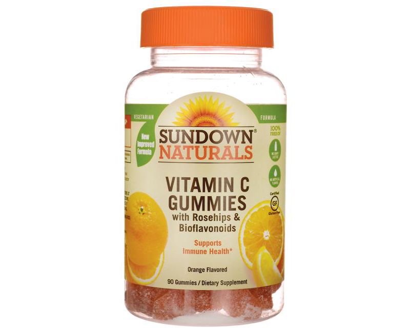 Sundown Naturals Vitamin C with Rosehips & Bioflavanoids Gummy - Orange 90ct.