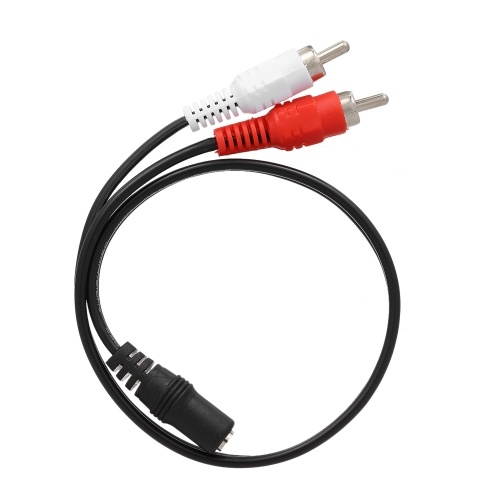0.25 Meter RCA Audio Cable 3.5mm Female to 2 RCA Male Stereo Adapter Y Cable for HDTV Headphone Amplifier