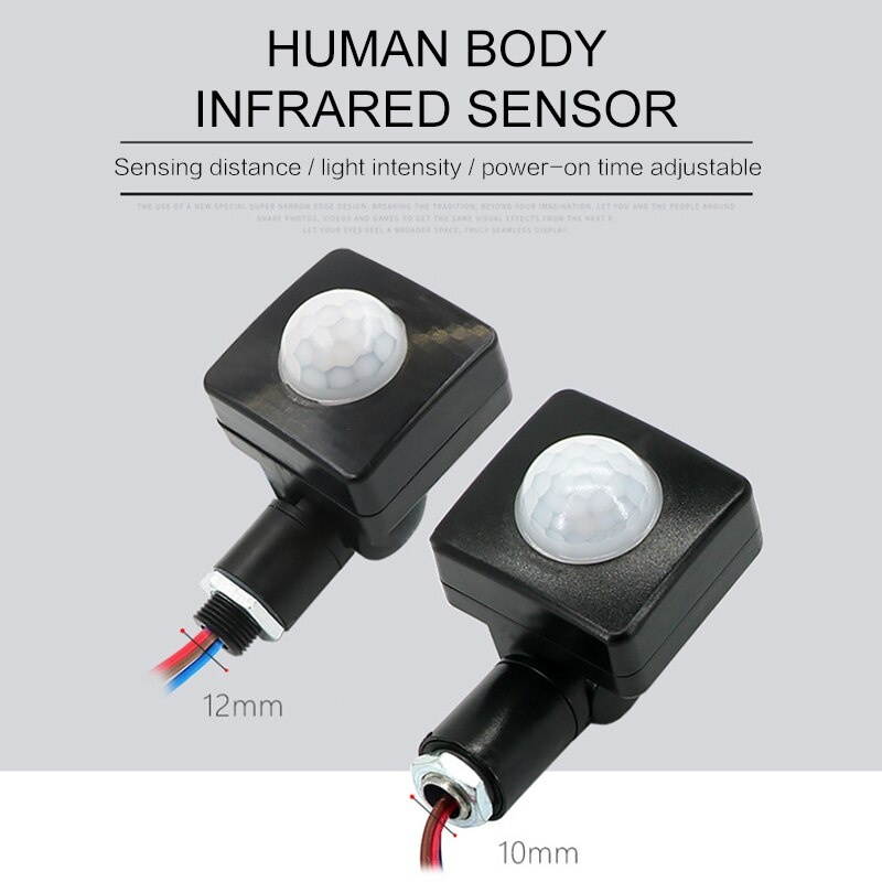 Human Infrared Sensor LED Flood Light PIR 160 Degree Monitoring Range Small Size And High Sensitivity Power-on Time Adjustable