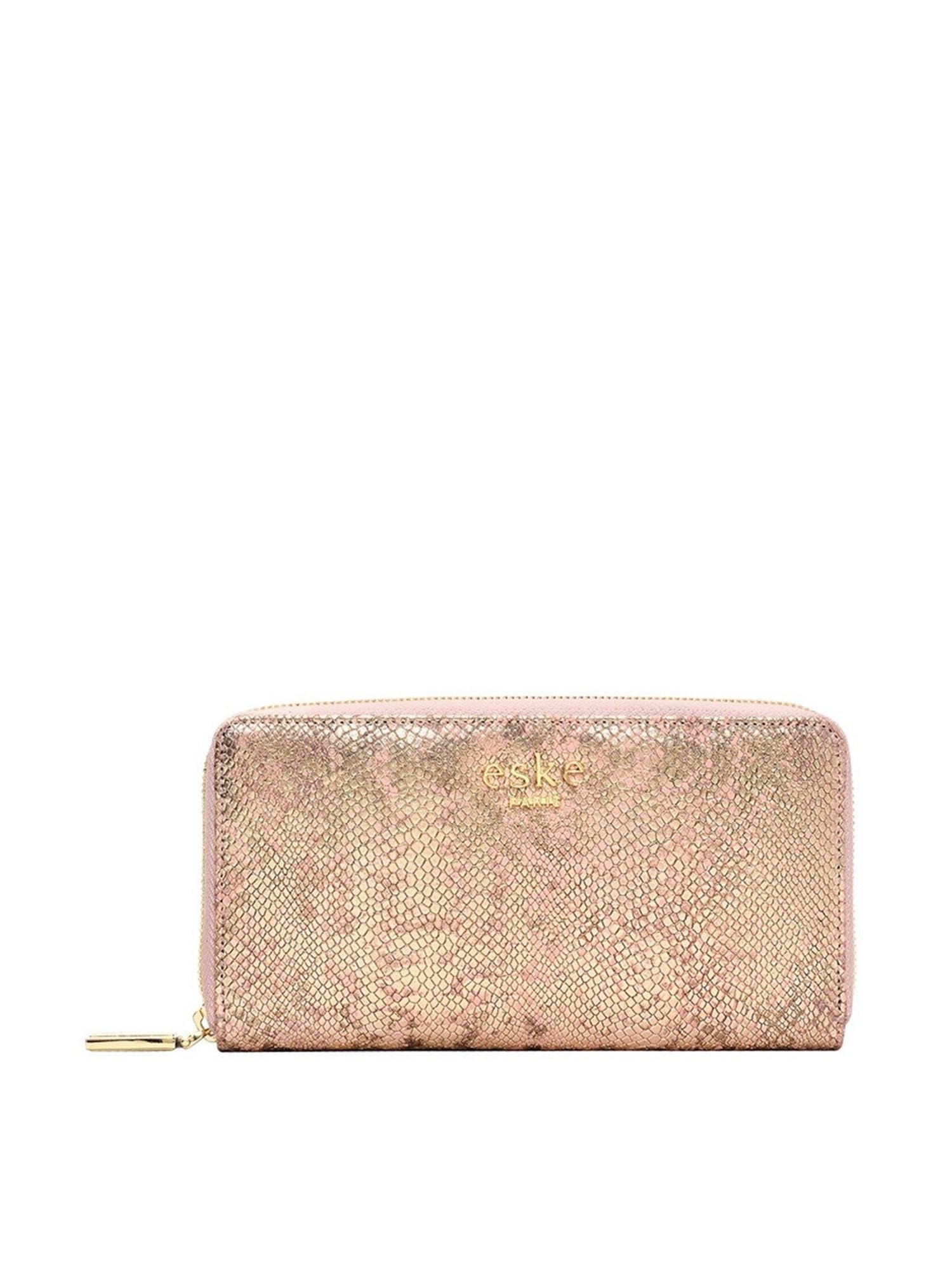 Eske Pink Printed Zip Around Wallet for Women