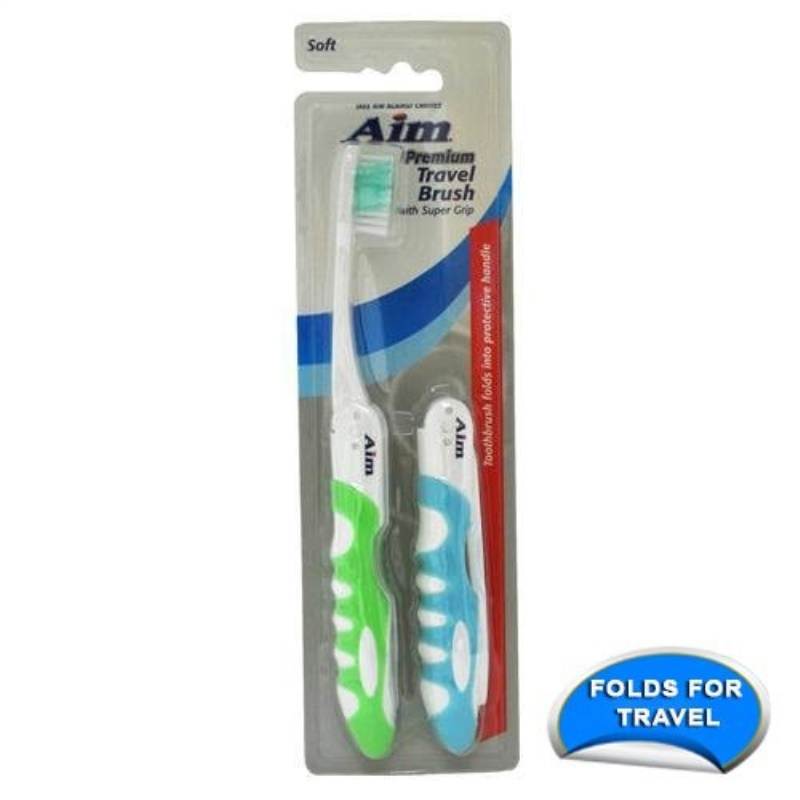 dr. fresh aim premium travel toothbrush, set of 2  pack of 10
