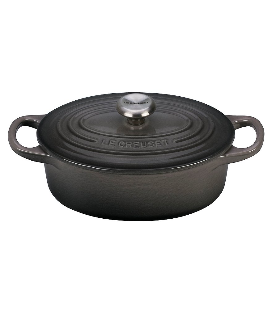 Le Creuset Signature 1-Quart Oval Enameled Cast Iron Dutch Oven with Stainless Steel Knob